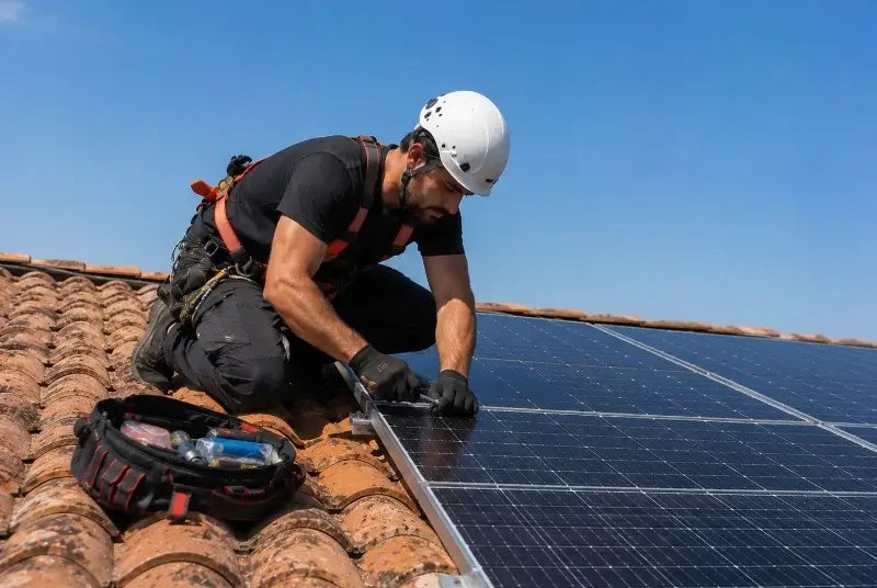 Maintenance et monitoring de panneaux solaires à Limendous